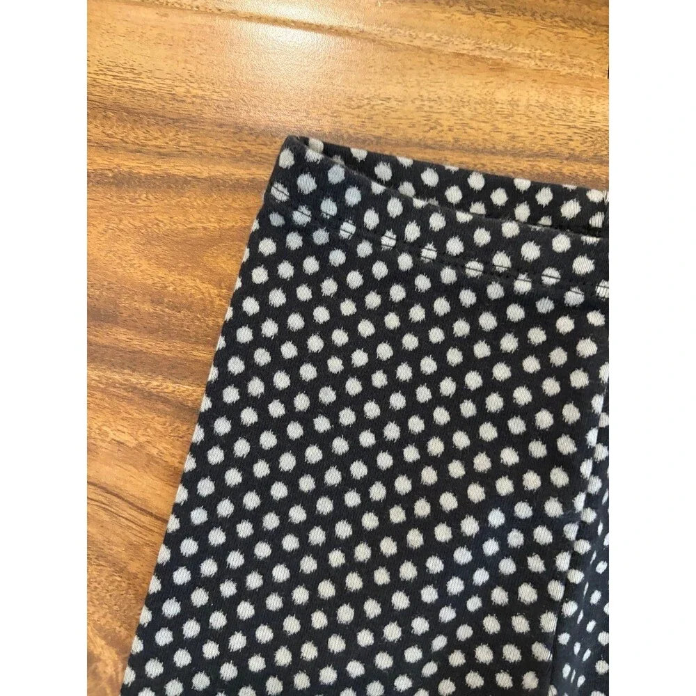 Tea Collection Knit Legging, Black with Gray Dots, Size 4T